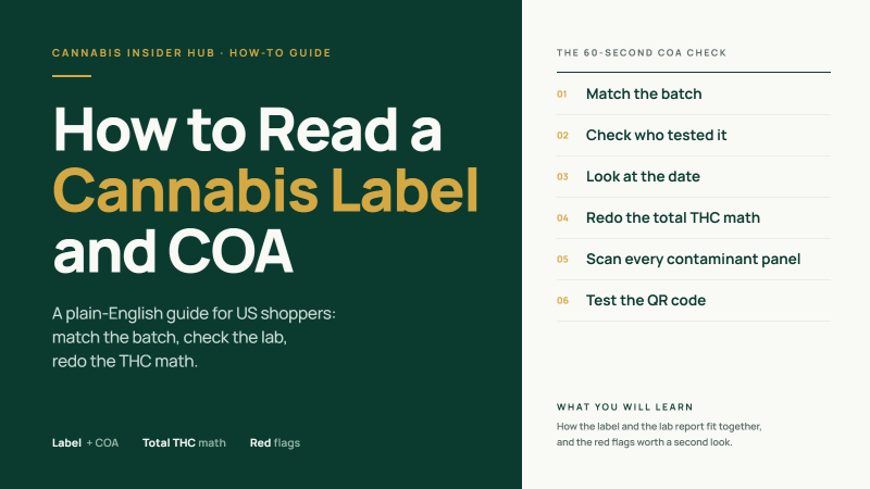 How to Read a Cannabis Label and COA: A Plain-English Guide for US Shoppers